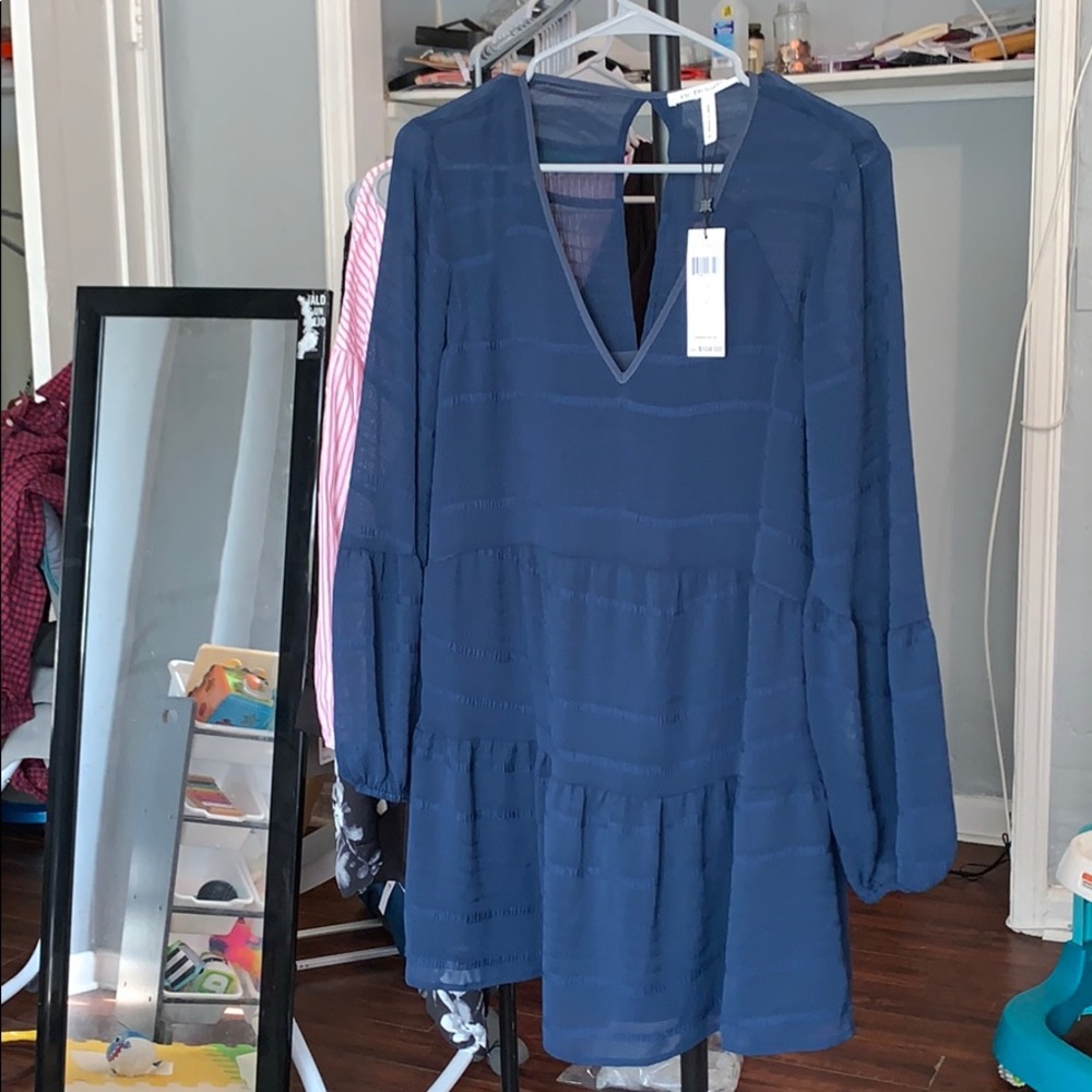 Sheer blue blouse